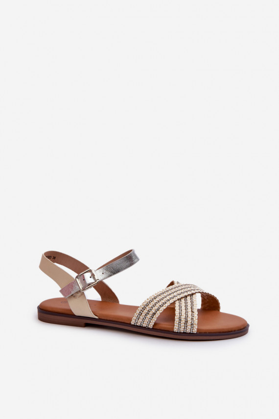 Flat Women's Sandals S.Barski MY923 Beige