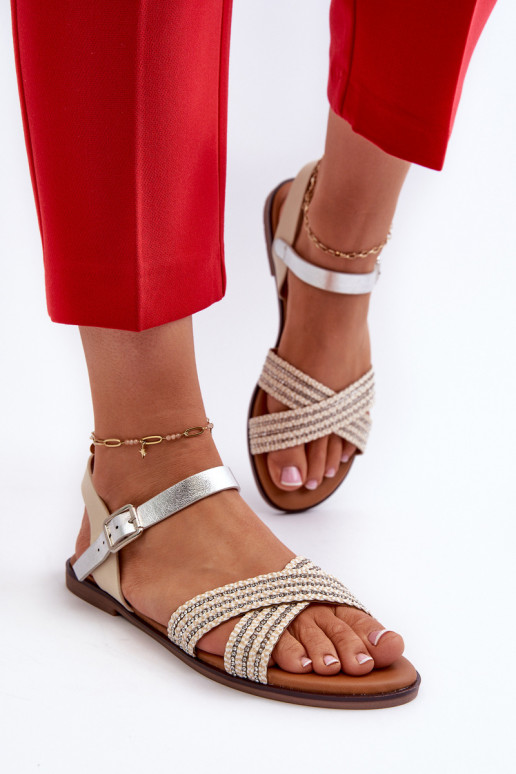 Flat Women's Sandals S.Barski MY923 Beige