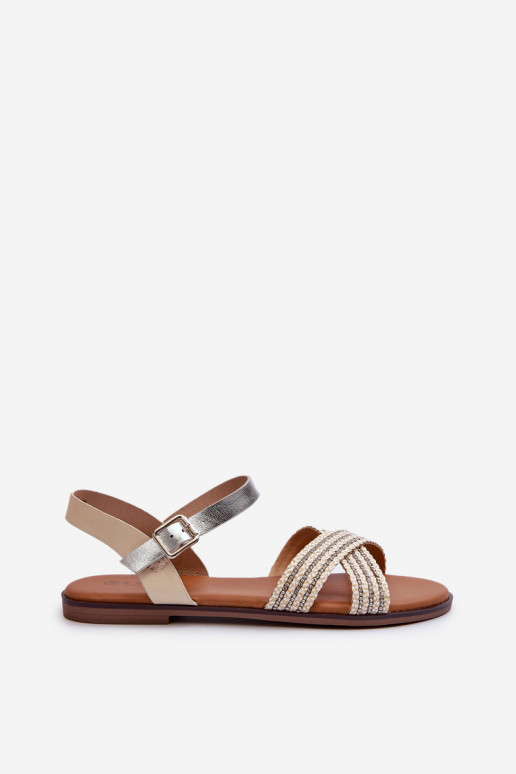 Flat Women's Sandals S.Barski MY923 Beige