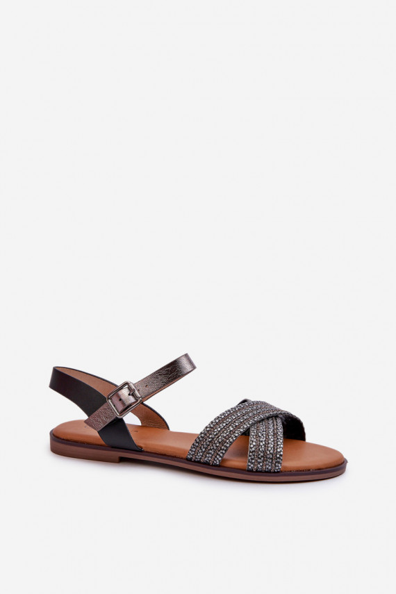Flat Women's Sandals S.Barski MY923 Black