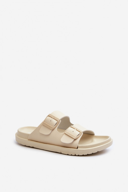 Lightweight Foam Women's Slippers With Buckles Big Star NN274A752 Beige
