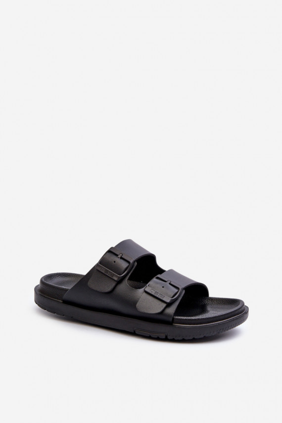 Light Foam Women's Flip Flops With Buckles Big Star NN274A750 Black
