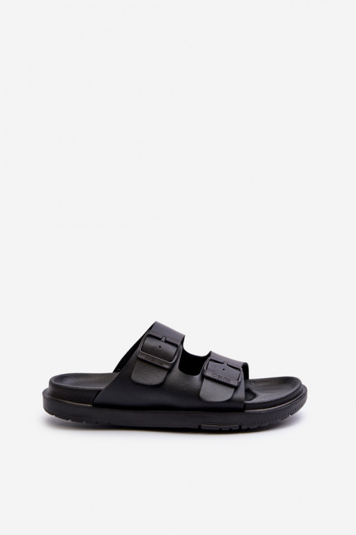Light Foam Women's Flip Flops With Buckles Big Star NN274A750 Black