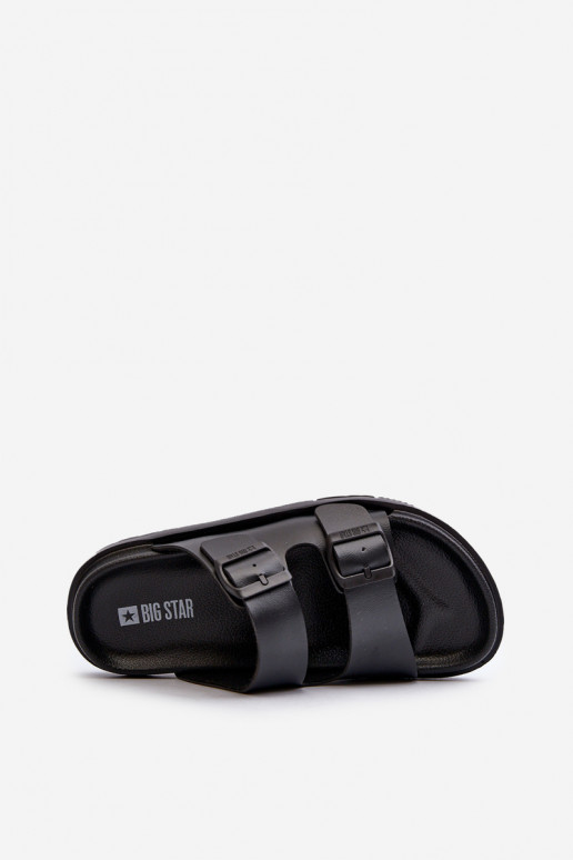 Light Foam Women's Flip Flops With Buckles Big Star NN274A750 Black