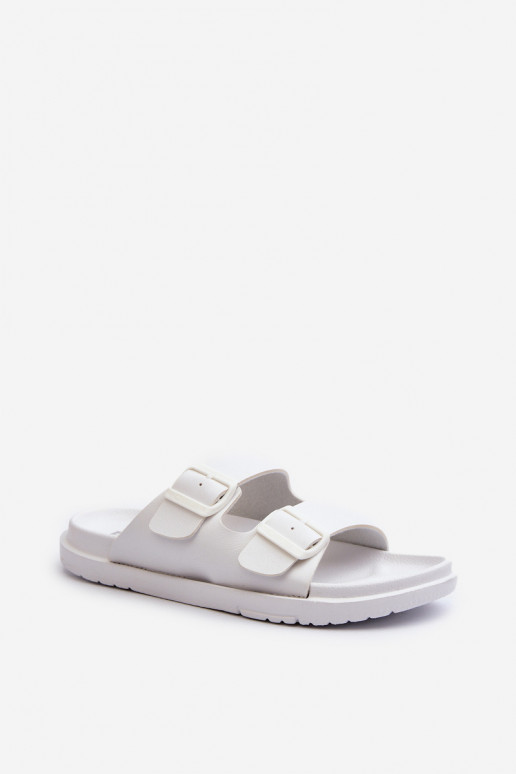 Light Foam Women's Slides With Buckles Big Star NN274A751 White