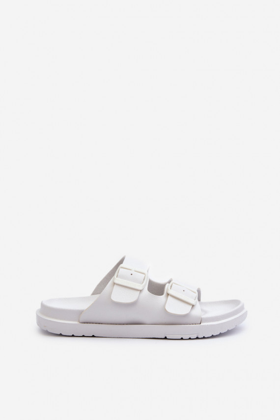 Light Foam Women's Slides With Buckles Big Star NN274A751 White