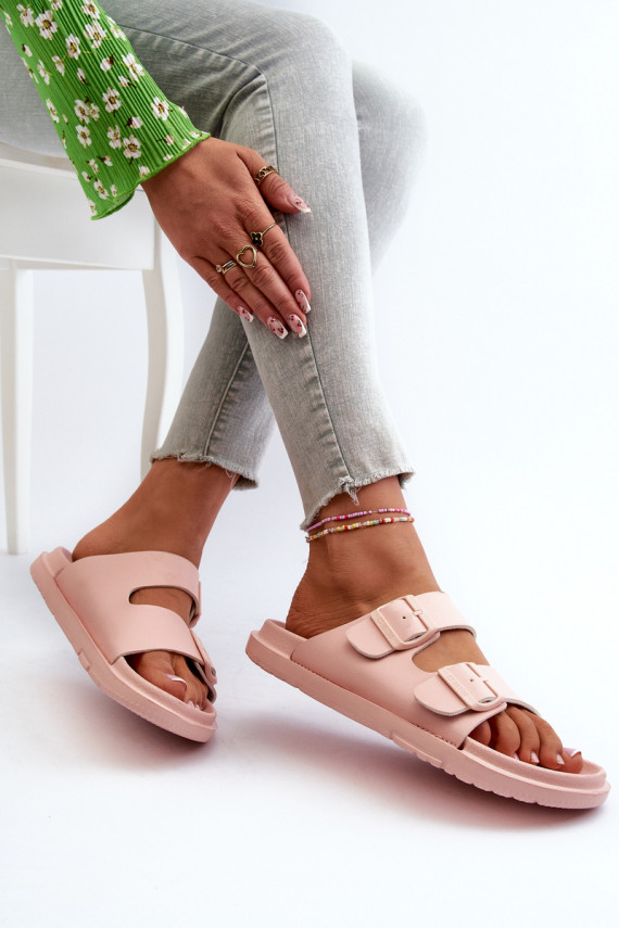 Lightweight Women's Foam Flip Flops with Buckles Big Star NN274A753 Pink