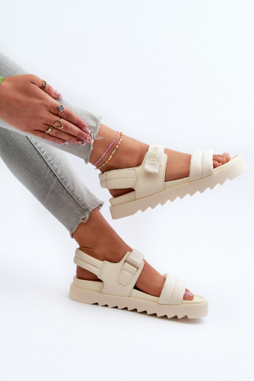 Women's Platform Sandals by Big Star NN274751 Beige 2