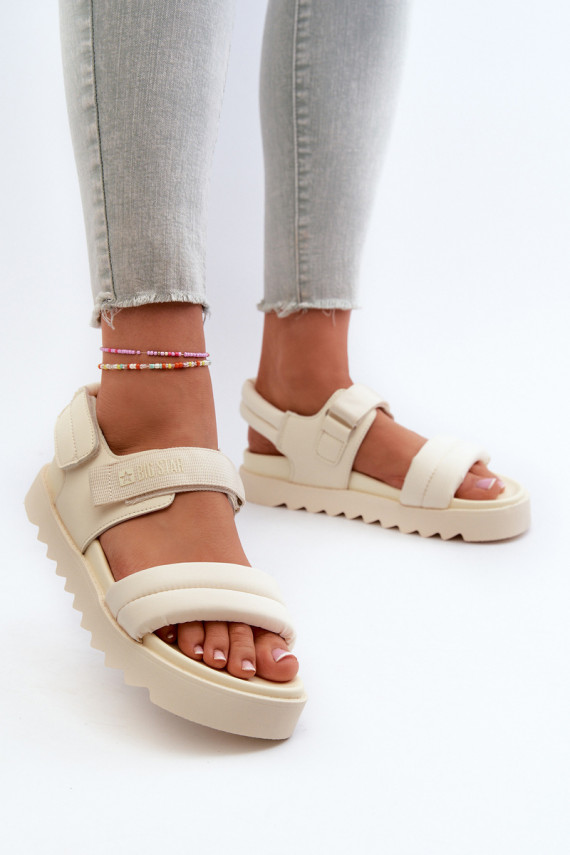 Women's Platform Sandals by Big Star NN274751 Beige
