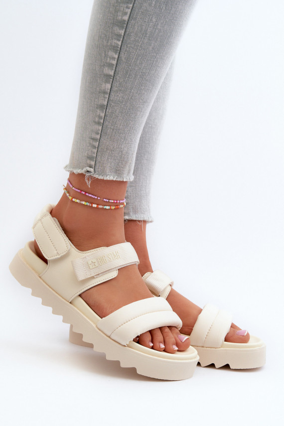 Women's Platform Sandals by Big Star NN274751 Beige