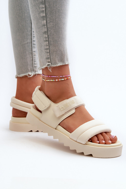 Women's Platform Sandals by Big Star NN274751 Beige