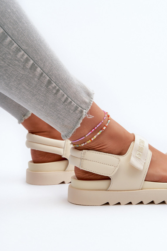 Women's Platform Sandals by Big Star NN274751 Beige