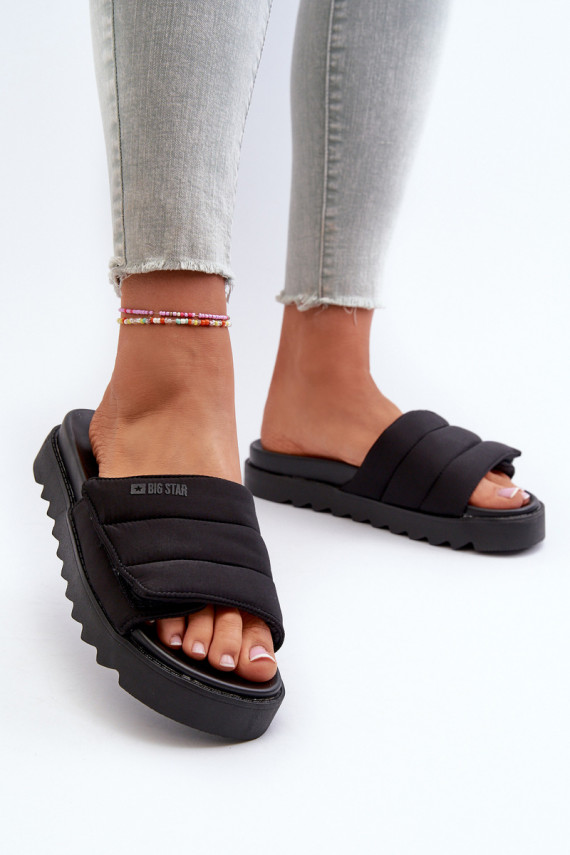 Women's Platform Slides Big Star NN274772 Black