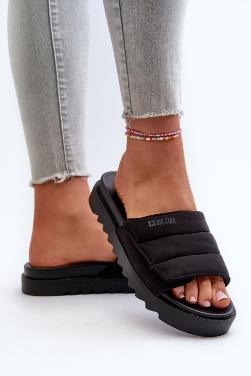 Women's Platform Slides Big Star NN274772 Black