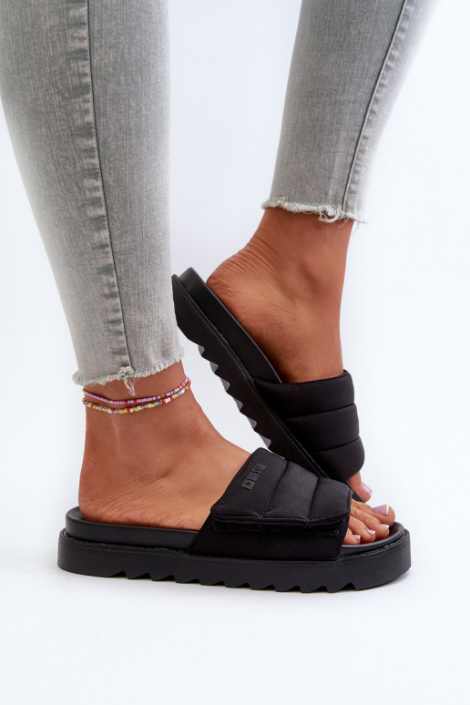 Women's Platform Slides Big Star NN274772 Black