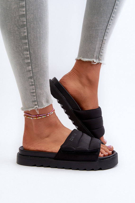Women's Platform Slides Big Star NN274772 Black