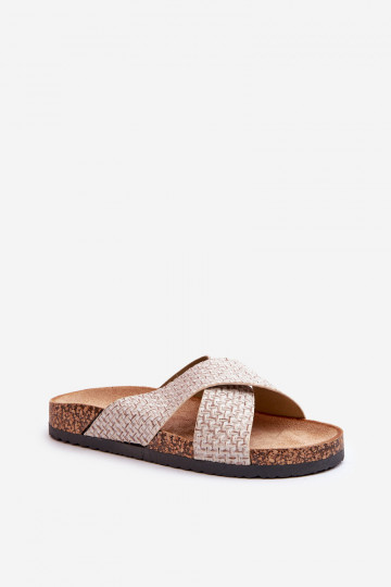 Women's Slippers on Cork Platform Beige Tesolen 2