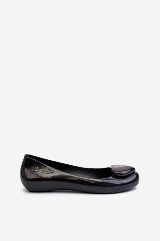 Women's Ballerina Flats with Heart ZAXY LL285027 Black