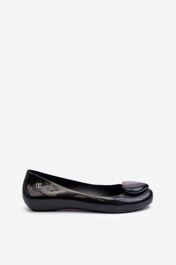 Women's Ballerina Flats with Heart ZAXY LL285027 Black