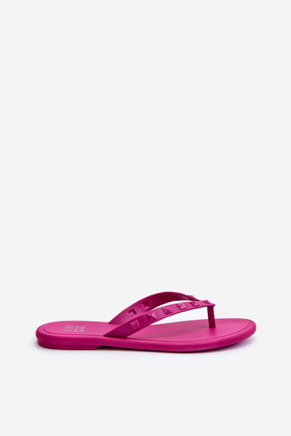 Flat Elastic Women's Flip-Flops ZAXY JJ285252 Fuchsia