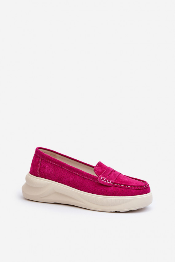 Suede Women's Moccasins Fuchsia Filidia