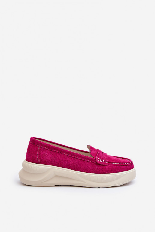Suede Women's Moccasins Fuchsia Filidia