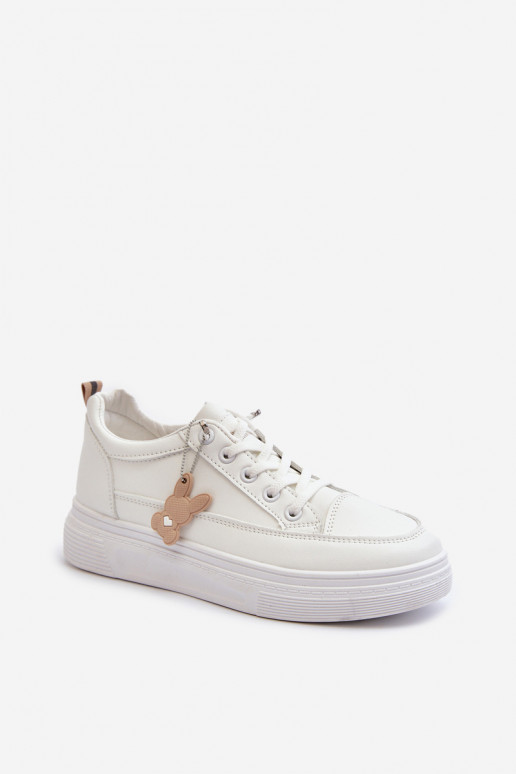Sneakers Women's Sports Shoes On Platform With Decoration White VINCEZA 13613