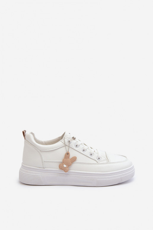Sneakers Women's Sports Shoes On Platform With Decoration White VINCEZA 13613