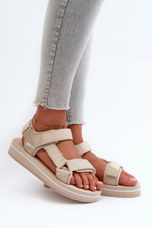 Women's Platform Sandals by Big Star NN274A535 Beige