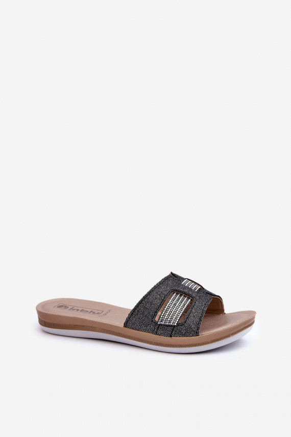 Comfortable Shiny Women's Slippers Inblu BA000050 Black