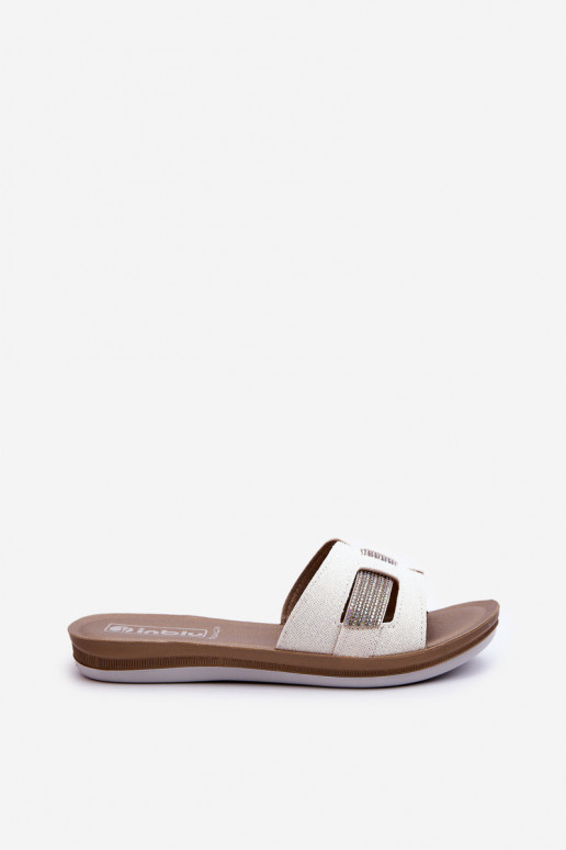 Comfortable Shiny Women's Flip-Flops Inblu BA000050 White