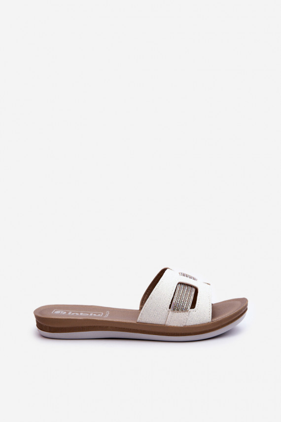 Comfortable Shiny Women's Flip-Flops Inblu BA000050 White