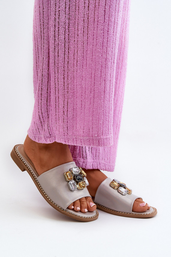Women's Sandals With Decorations S.Barski KV27-031 Beige