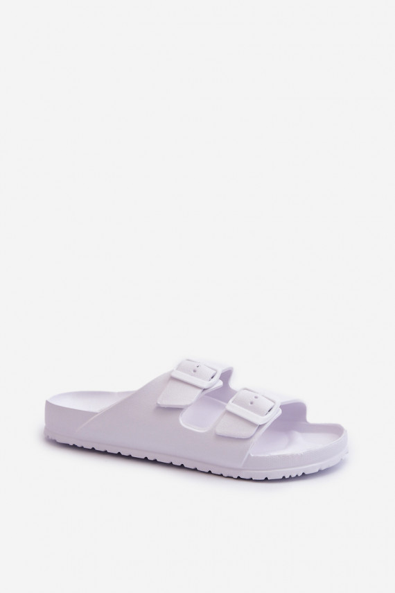 Women's Foam Flip Flops with Buckles White Luciene