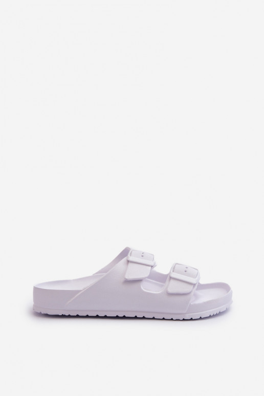 Women's Foam Flip Flops with Buckles White Luciene