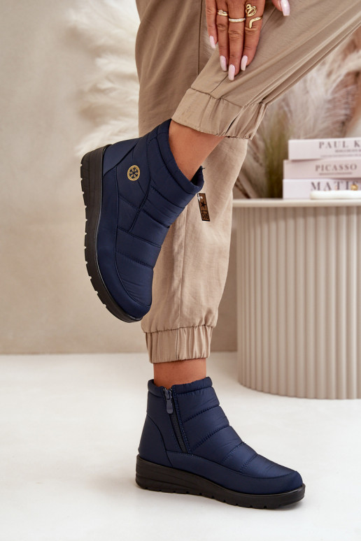 Women's Insulated Snow Boots Navy Helis