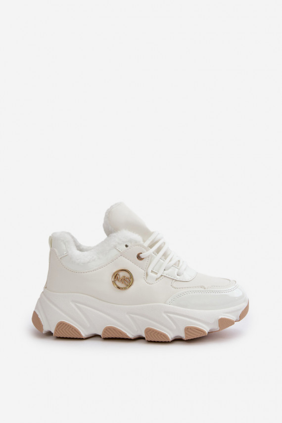 Women's Sports Shoes Laced Insulated On Platform White Verioras