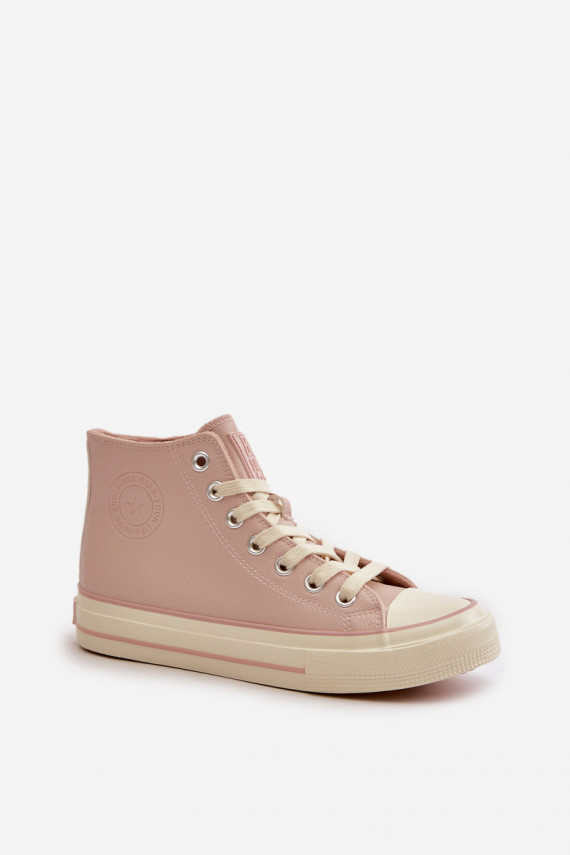 Women's Insulated Sneakers Made Of Eco Leather Pink Big Star OO274933