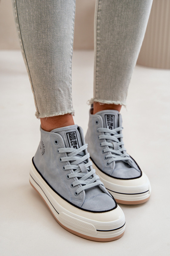 Warm Women's Platform Sneakers Eco Leather Big Star OO274069 Blue