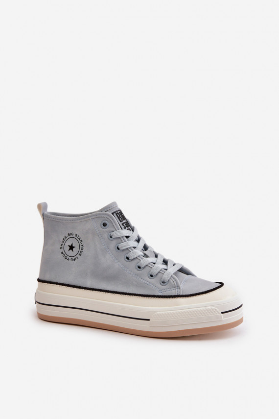 Warm Women's Platform Sneakers Eco Leather Big Star OO274069 Blue