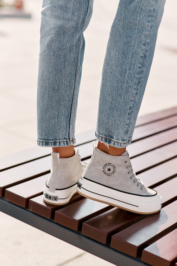 Warm Women's Platform Sneakers Eco Leather Big Star OO274069 Blue