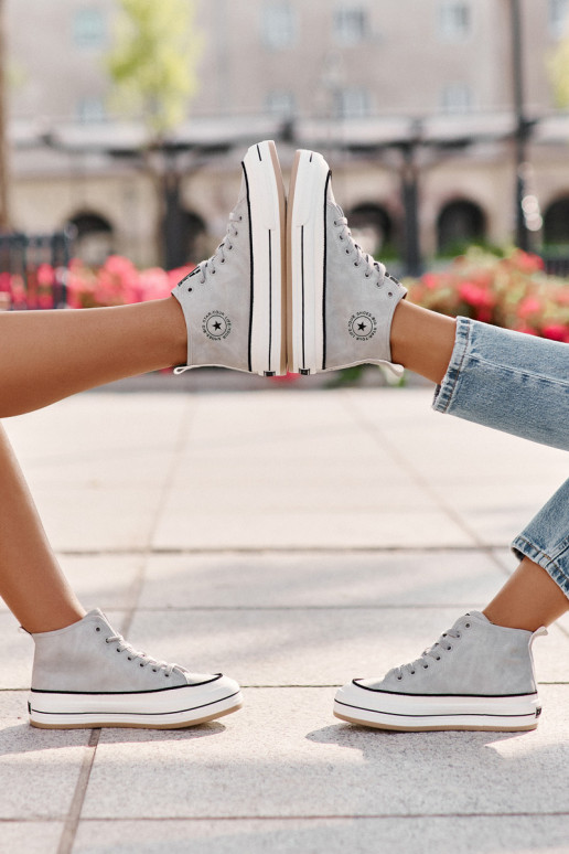 Warm Women's Platform Sneakers Eco Leather Big Star OO274069 Blue