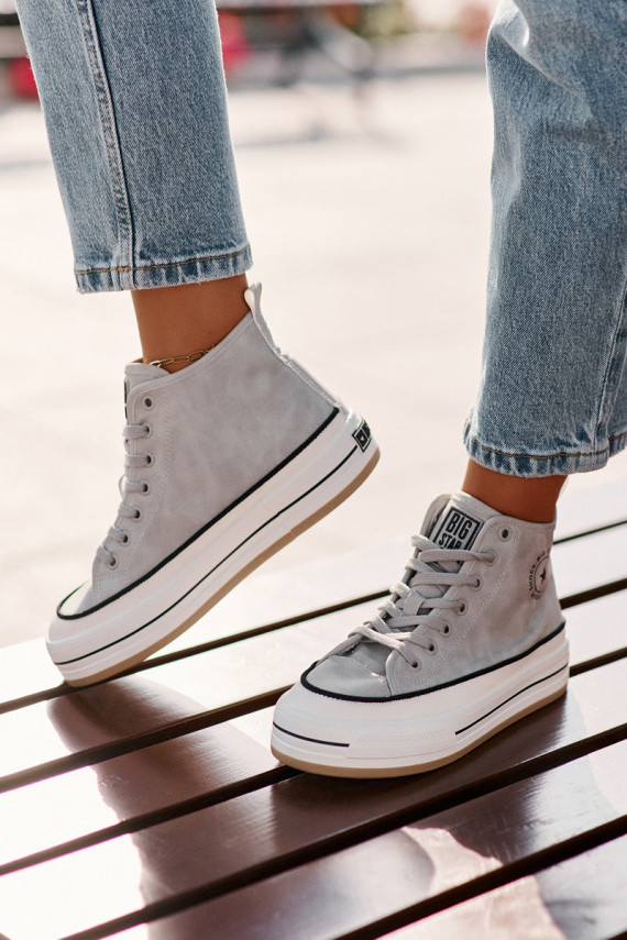 Warm Women's Platform Sneakers Eco Leather Big Star OO274069 Blue