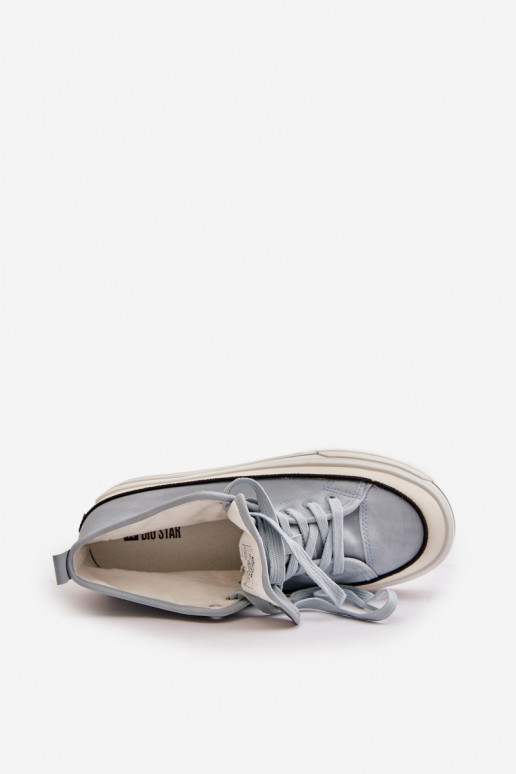 Warm Women's Platform Sneakers Eco Leather Big Star OO274069 Blue