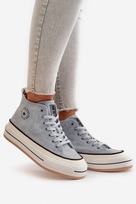 Warm Women's Platform Sneakers Eco Leather Big Star OO274069 Blue