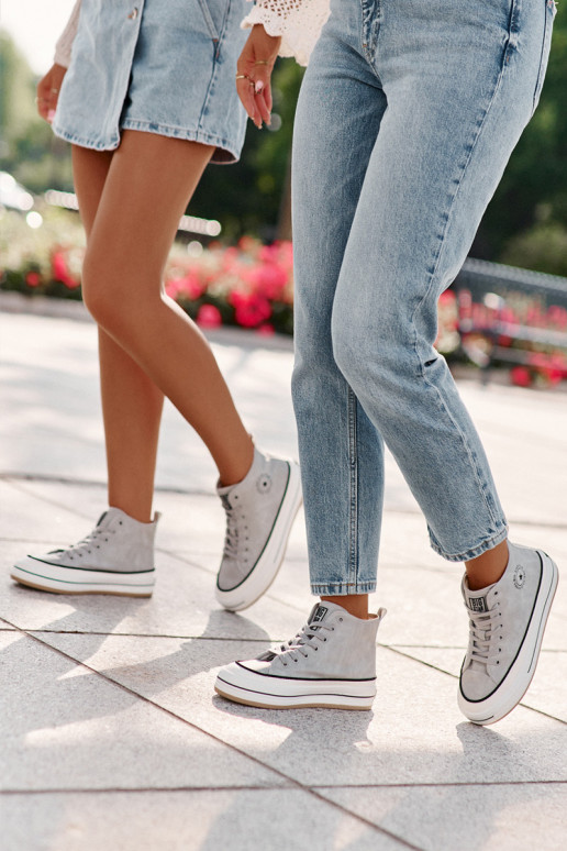 Warm Women's Platform Sneakers Eco Leather Big Star OO274069 Blue