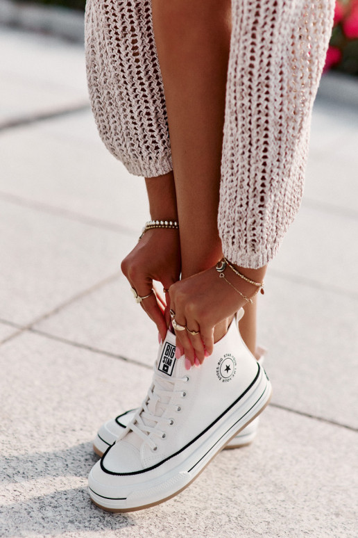 Warm Women's Sneakers On Platform Eco Leather Big Star OO274061 White