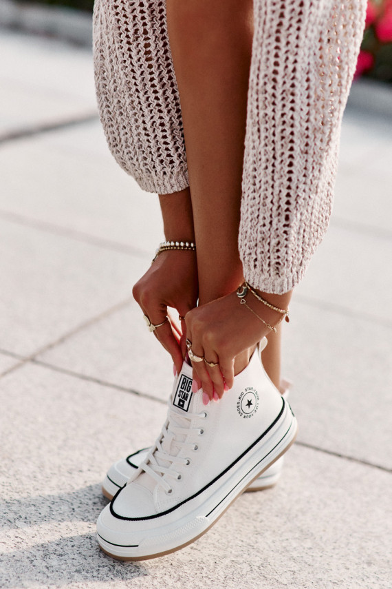 Warm Women's Sneakers On Platform Eco Leather Big Star OO274061 White