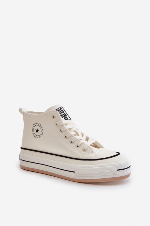 Warm Women's Sneakers On Platform Eco Leather Big Star OO274061 White
