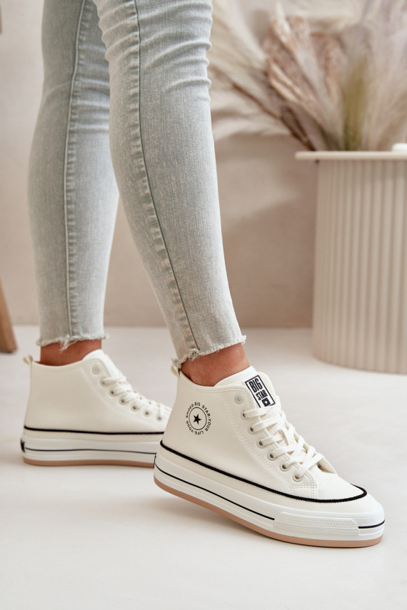 Warm Women's Sneakers On Platform Eco Leather Big Star OO274061 White